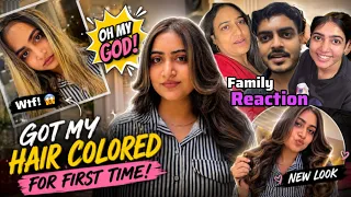 Got my Hair Coloured *First Time*👩🏼🦳 Family Reaction 😱