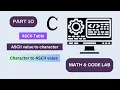 ASCII Table ASCII Values C Programming Bangla Tutorial Part 10