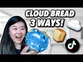 Download Lagu I made the VIRAL CLOUD BREAD 3 WAYS! (Easy 3-Ingredient TikTok Recipe)