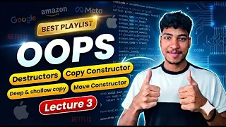 Master OOPS - Destructor Copy constructor Deep shallow copy Move constructor Lecture 3