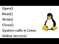 4 Open Read Write Close System calls in Unix Terminal