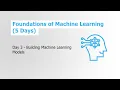 Foundations of Machine Learning 5 Days Day 3 - Building Machine Learning Models