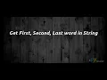 Python Get Fist Second Last Word in String