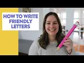 How to Write Friendly Letters in First or 2nd Grade writing workshop lessons for letter writing