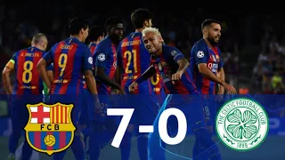 barcelona esp vs celtic sco 7 0 2017 ucl highlights