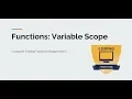 Functions variable scope