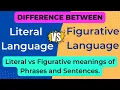 Literal Figurative Language Difference Literal meaning vs Figurative meaning Figurative Tools