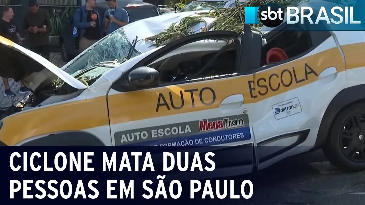 Ciclone mata duas pessoas em São Paulo | SBT Brasil (13/07/23)