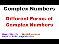3 Different Forms of Complex Numbers Important