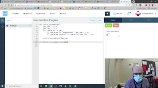 Python - testing for strong password