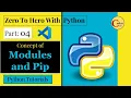 Python Tutorials In Hindi Part 04 Concept of Modules And Pip in Python