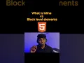Inline vs Block Level Elements in HTML