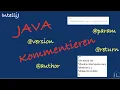 Kommentare in Java -