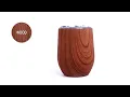 CHILLOUT LIFE 12 oz Stainless Steel Tumbler with Lid - Wood Pattern
