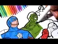 THE AVENGERS Coloring Pages How to Draw Marvel Superheroes Iron Man Captain America Thor Hulk