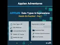 Appian Adventures Data Types Rule Inputs Functions Part 1