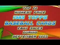 1985 Topps Baseball Cards Top 20 highest price sold on eBay Sept 2023 Sports cards Worth MONEY Ep 27