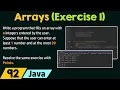 Arrays in Java Exercise 1