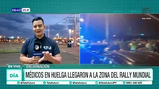 Médicos en huelga llegaron a la zona del Rally Mundial