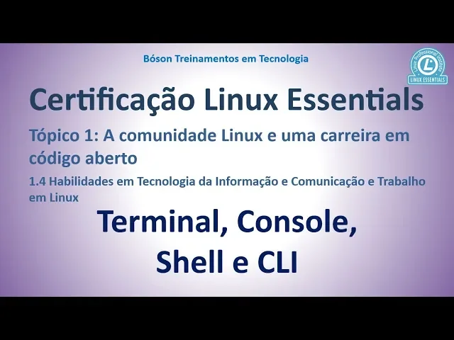 Certificação LPI Linux Essentials - O que são Terminal, Console, Shell e CLI