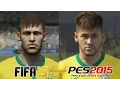FIFA 15 vs PES 2015 BRASIL (National Team) Face Comparison