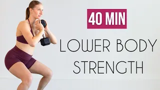 40 MIN LEG/BUTT/THIGH WORKOUT | Pregnancy Friendly (Dumbbells Only)