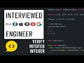 Java interview with a FAANG engineer Verify rotated integer