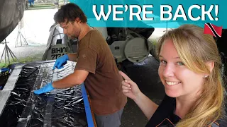Back In The Boatyard – Fixing Our Leopard Catamaran Bulkhead For Good!