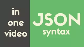JSON Syntax In One