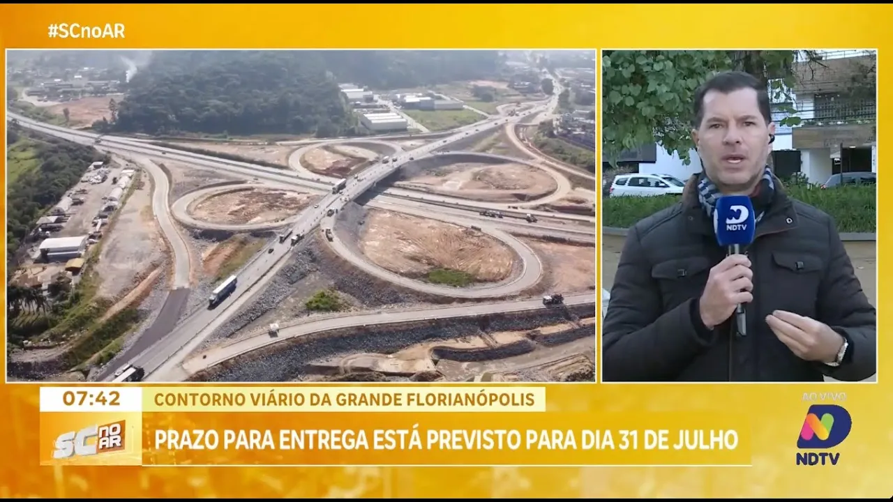 Prazo para entrega do Contorno Viário da Grande Florianópolis está previsto para dia 31 de julho