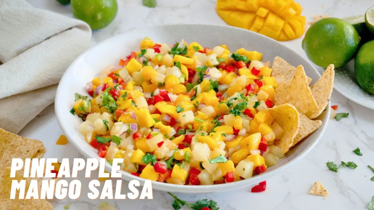 Sweet, Spicy Pineapple Mango Salsa