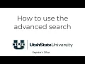 Advanced search in Banner Registration