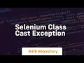 selenium class cast exception
