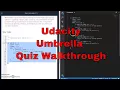 Udacity - Umbrella Quiz Walkthrough
