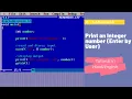 C - Program to print an Integer numbers Enter by the user Using Turbo C Tutorial in Hindi