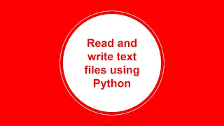 Read and write text files using Python