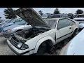 Tour of Japanese Car Section at Junkyard in Monterey California