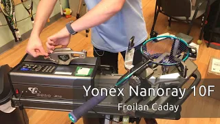 Time Lapse How to String a Yonex Nanoray 10F Badminton Racquet