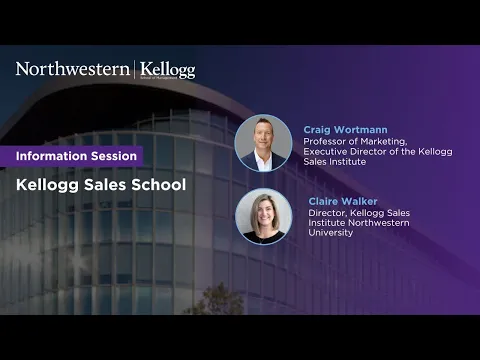 Information session on Kellogg Executive Education’s Sales School program