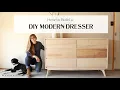 How to Build a Mid-Century Modern Dresser--FROM 2x4s and PLYWOOD