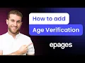 How to add an Age Verification to ePages