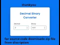 BINARY TO DECIMAL CONVERT WITH HTML CSS JAVASCRIPT