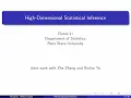 Runze Li High-Dimensional Statistical Inference