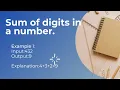 sum of digits codechef solution sum of digits using while loop