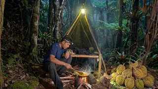Bermalam Di hutan ,cari durian,buah liar dan mancing ikan 🎣 #kinsurvive 