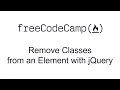 Remove Classes from an Element with jQuery