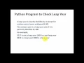 Program to Check Leap Year Python Programming Tutorials