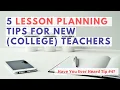 Stop Struggling With Lesson Planning 5 Tips For Lesson Planning College