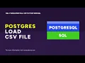 Load CSV Data into PostgreSQL SQL Fundamentals with PostgreSQL