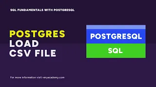 Load CSV Data into PostgreSQL SQL Fundamentals with PostgreSQL